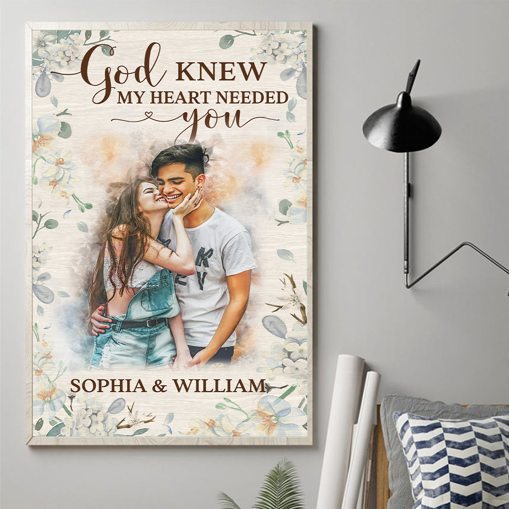 Couple aquarelle - Toile et affiche personnalisées pour couple