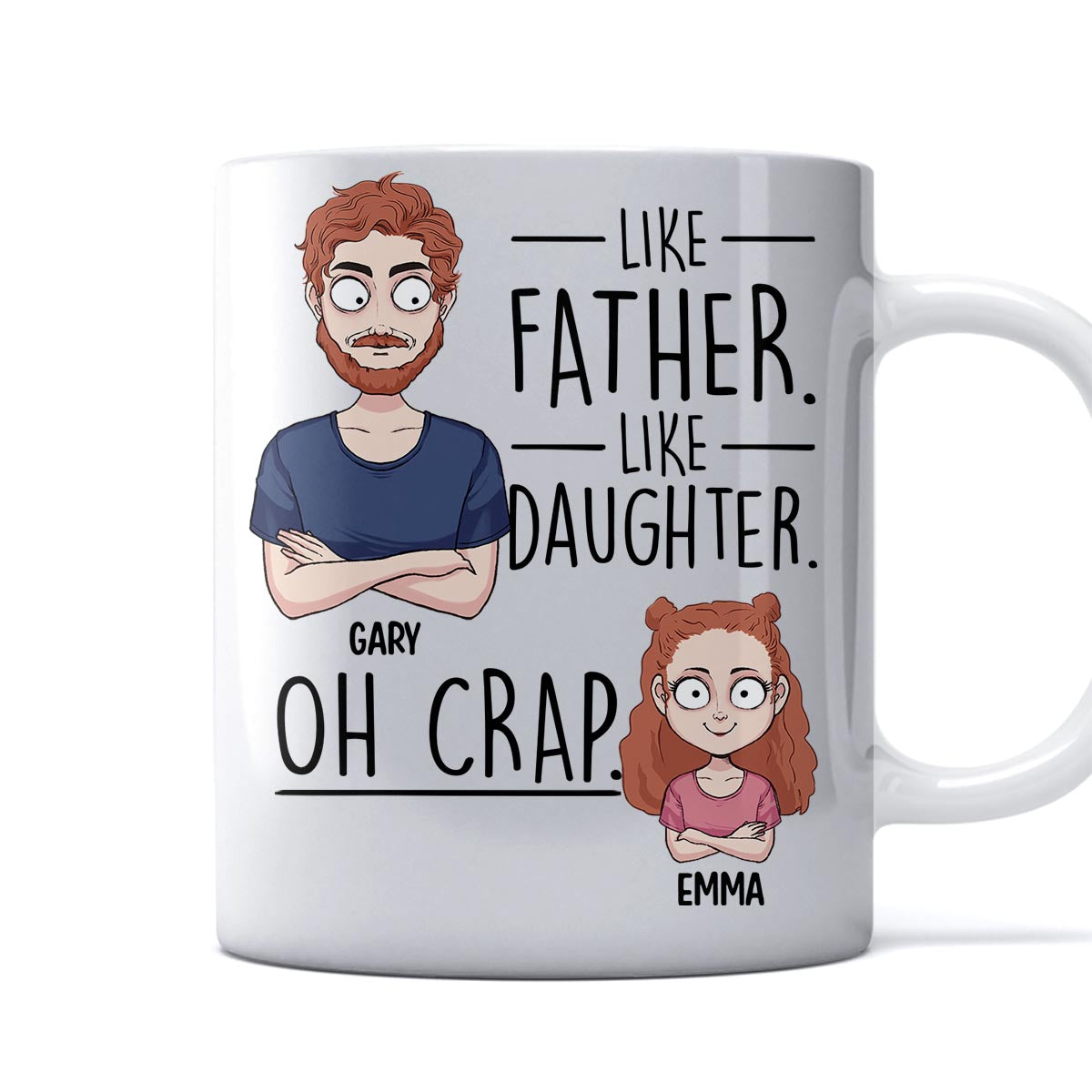 Tel père, telle fille, tel fils - Cadeau pour papa, maman, fils, fille - Mug personnalisé