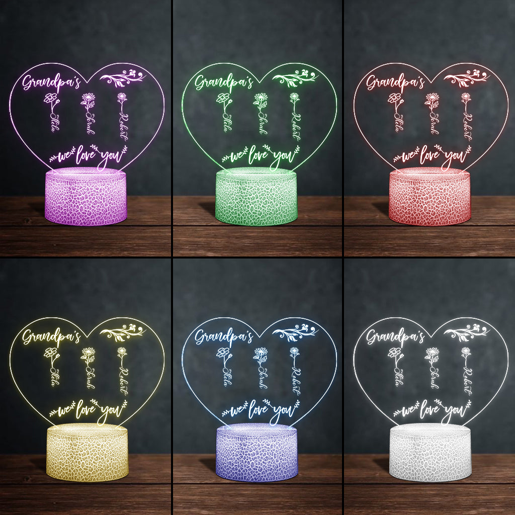 Le Jardin de Maman - Cadeau pour grand-mère, maman, tante, grand-père - Plaque lumineuse personnalisée
