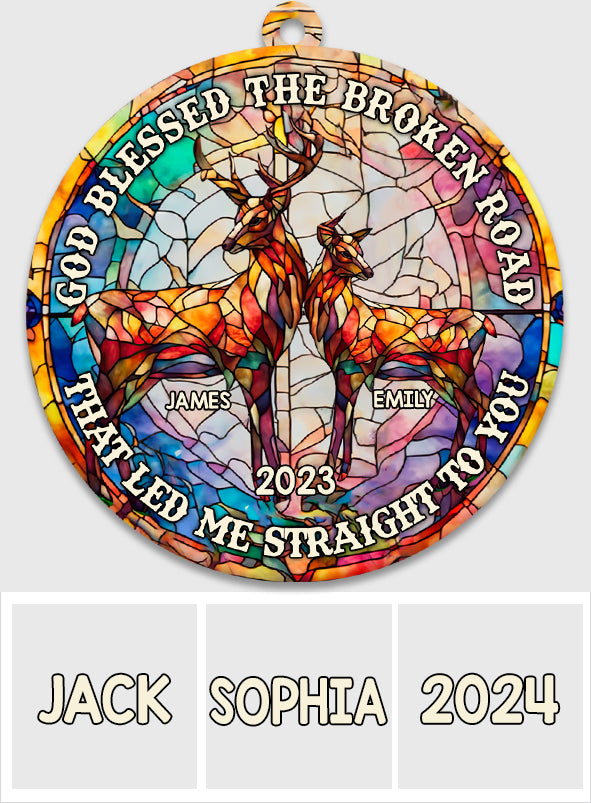 Dieu a béni la route brisée - Ornement de voiture de chasse personnalisé