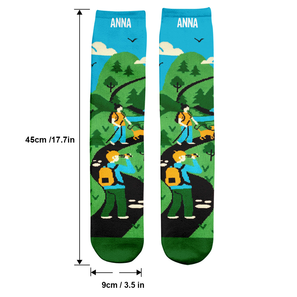 Je préférerais faire de la randonnée - Chaussettes de randonnée personnalisées