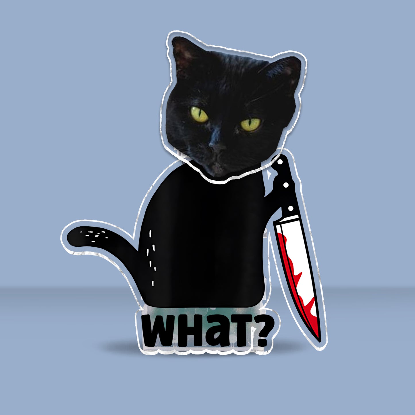 Quel chat noir cool ! - Cadeau chat noir pour amoureux des chats - Tête de chat personnalisée qui secoue