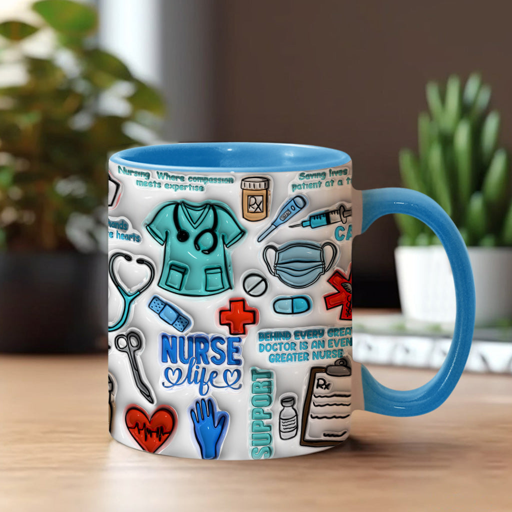 Vie d'infirmière - Mug personnalisé « Infirmière »
