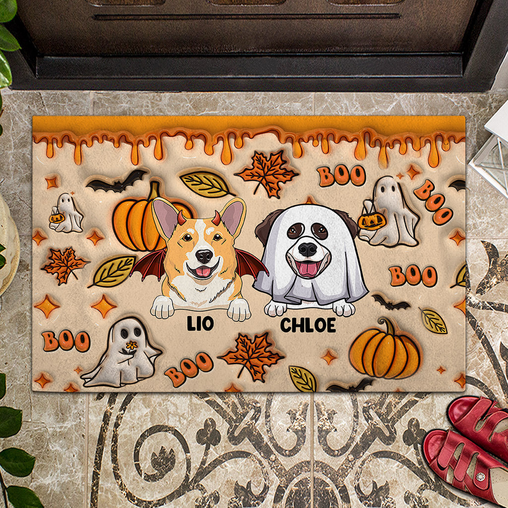 Boo - Tapis de porte personnalisé pour chien