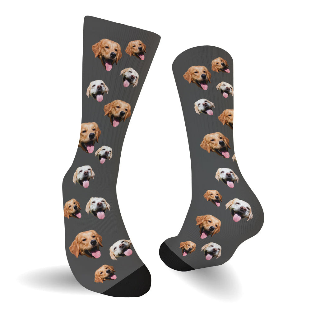 Chaussettes personnalisées pour chiens - Face personnalisée