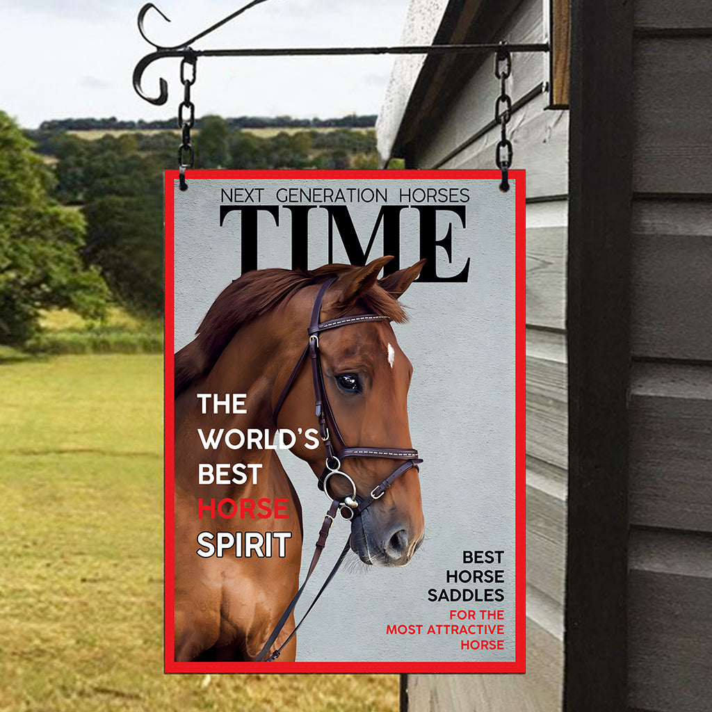 Magazine Covers - Personalized Horse Rectangle Metal Sign