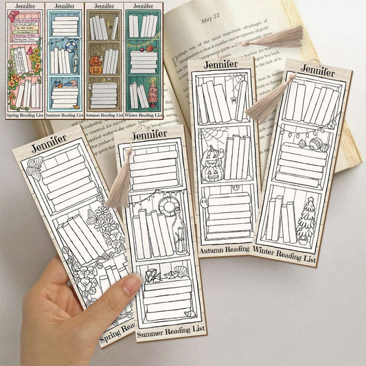 Liste de lectures saisonnières - Marque-page personnalisé