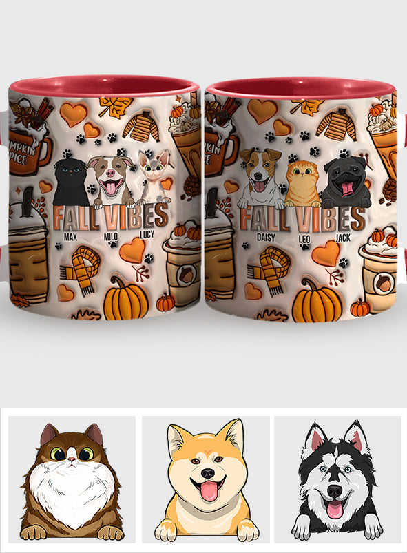 Fall Vibes - Gift for dog lovers - Personalized Accent Mug