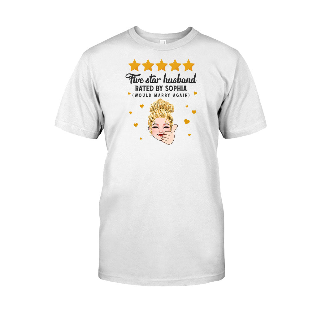 T-shirt et sweat à capuche personnalisés « Mari et Femme Cinq Étoiles »