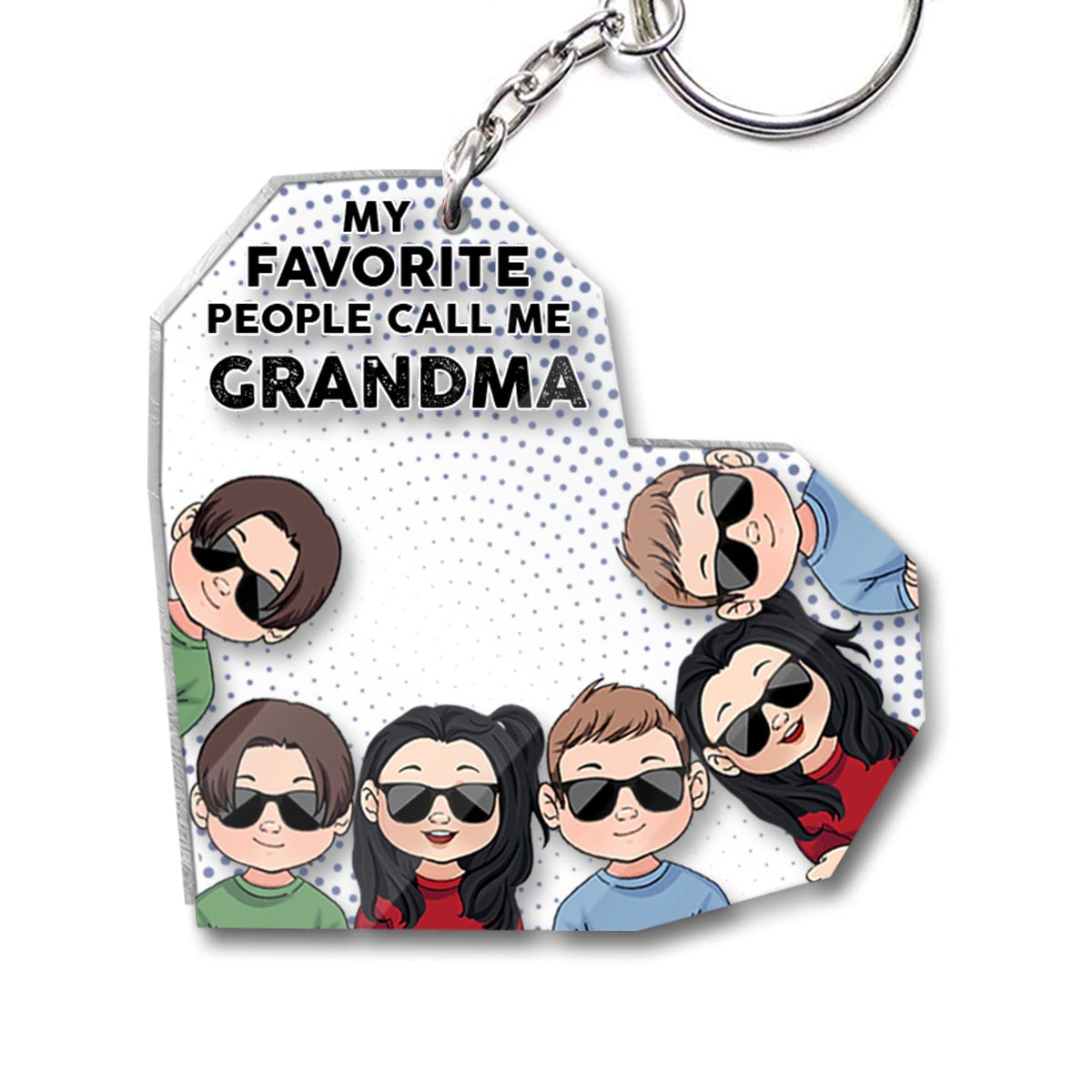 Mes personnes préférées - Cadeau pour grand-père, papa, maman, grand-mère, oncle, tante, frère, sœur - Porte-clés personnalisé