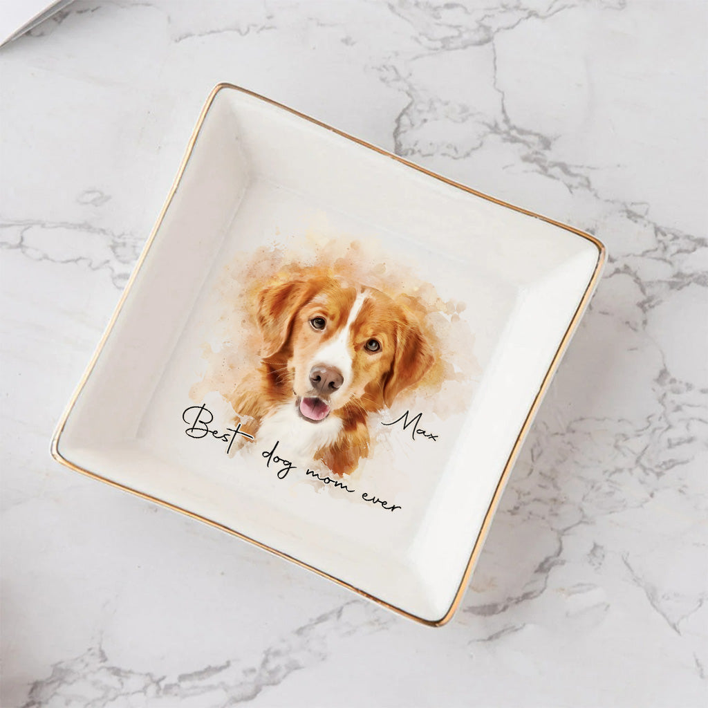 Best Dog Mom / Cat Mom Ever - Gift for dog lovers, cat lover - Personalized Jewelry Dish