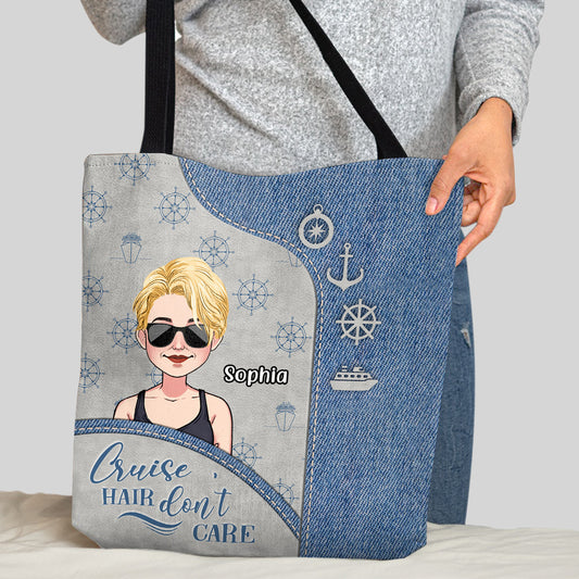 Cheveux de croisière, on s'en fiche ! - Sac fourre-tout de croisière personnalisé