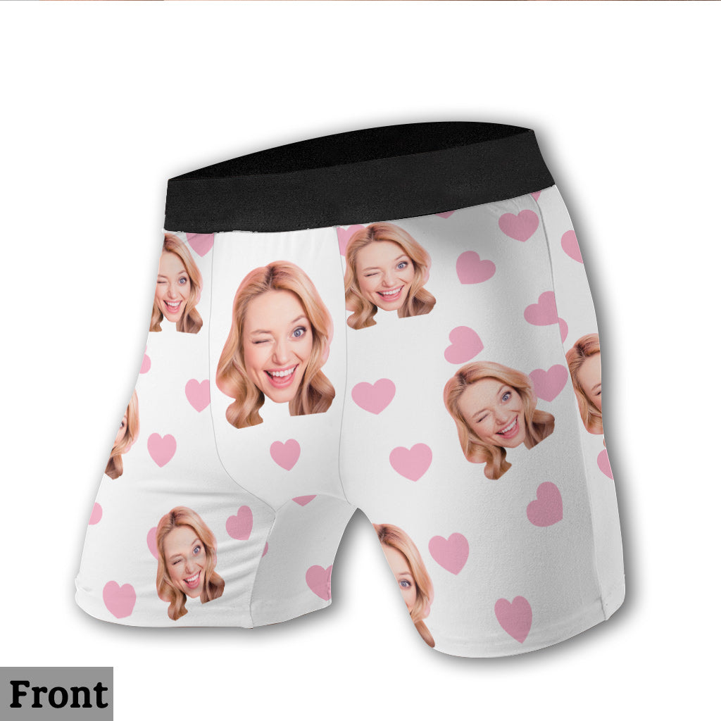 Boxer personnalisé avec photo pour homme - cadeau pour mari, petit ami - Boxers personnalisés pour homme