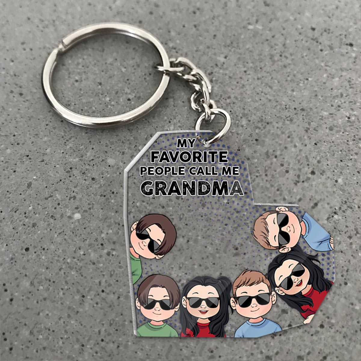 Mes personnes préférées - Cadeau pour grand-père, papa, maman, grand-mère, oncle, tante, frère, sœur - Porte-clés personnalisé