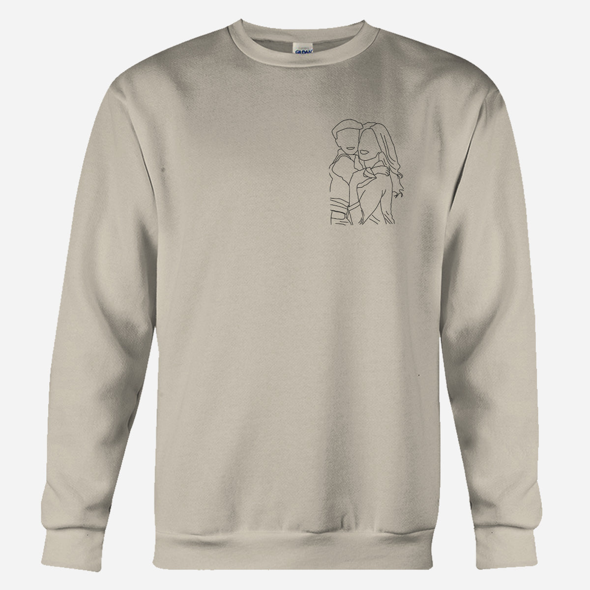 Custom Line Art - Personalized Step Mom Embroidered Sweater