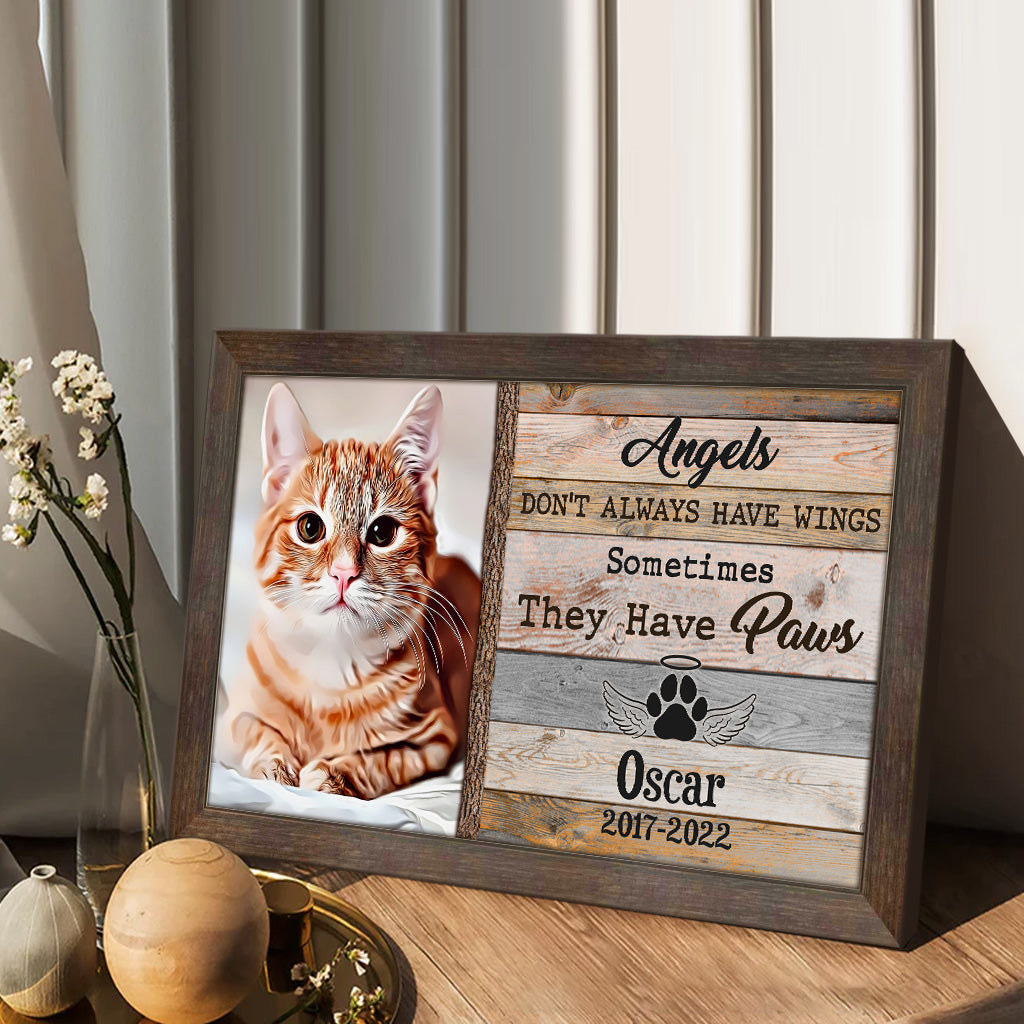 Angels Don't Always Have Wings - Personalized Dog Canvas And Poster