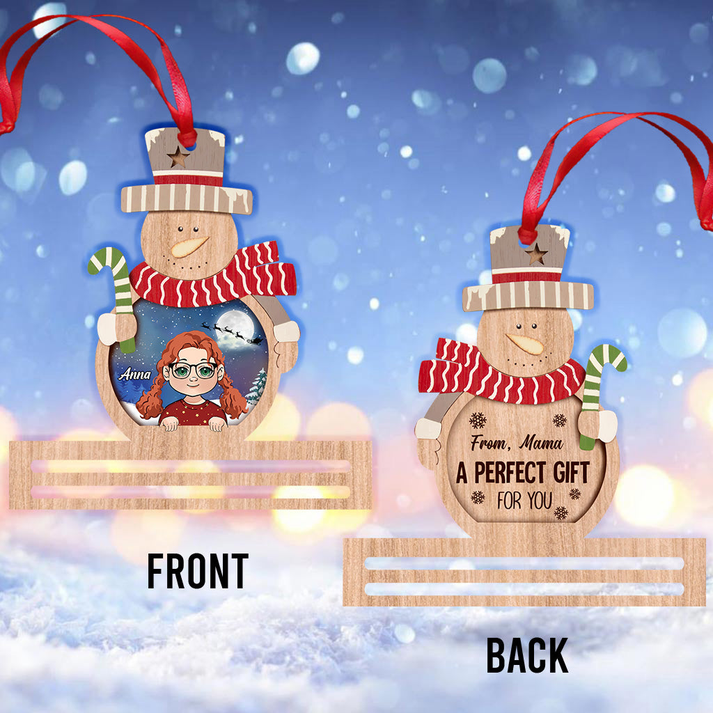 Cadeau de Noël - Ornement familial personnalisé