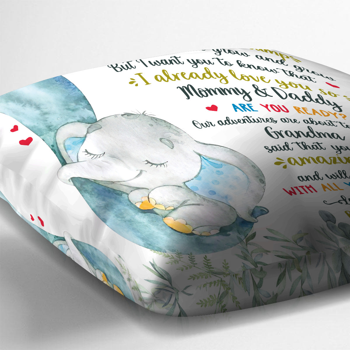 Coussin décoratif personnalisé « Amour de bébé » pour maman