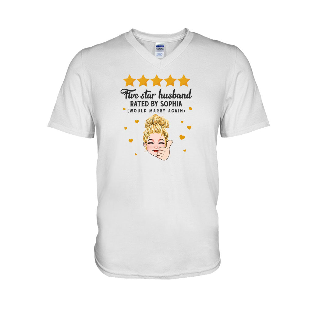 T-shirt et sweat à capuche personnalisés « Mari et Femme Cinq Étoiles »