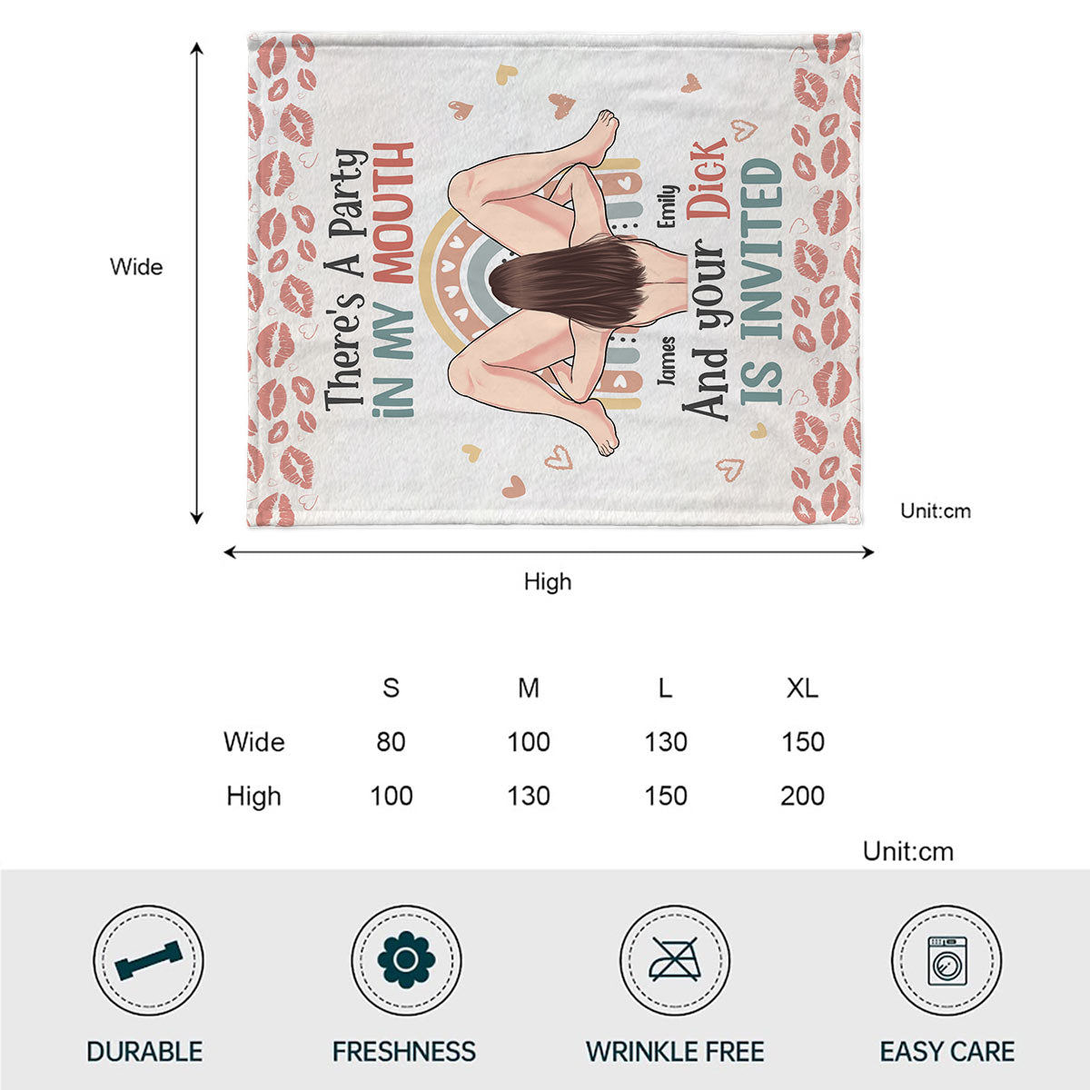 There Is A Party In My Mouth - Personalized Couple Blanket