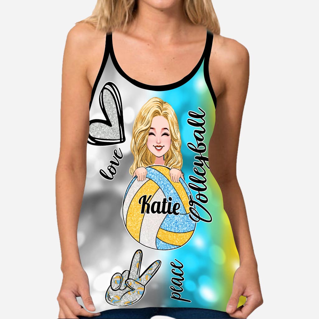 Maman de volley-ball cool - Débardeur de volley-ball personnalisé à croix