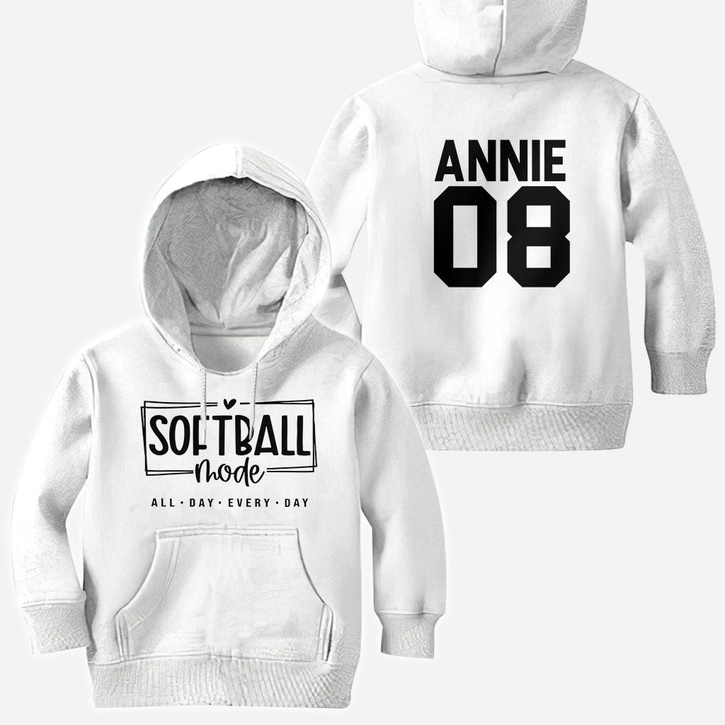 Mode Softball toute la journée - T-shirt de softball personnalisé intégral