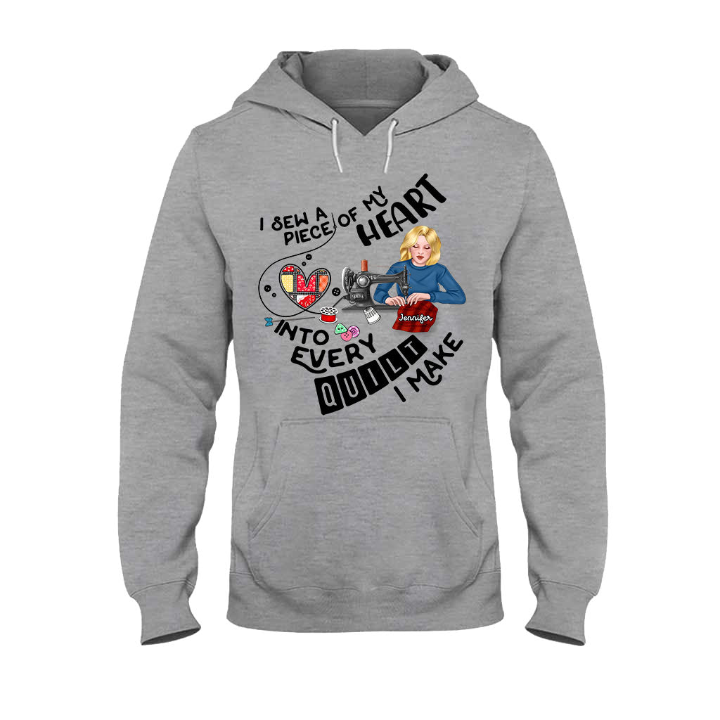 Je couds un morceau de mon cœur - T-shirt et sweat à capuche personnalisés