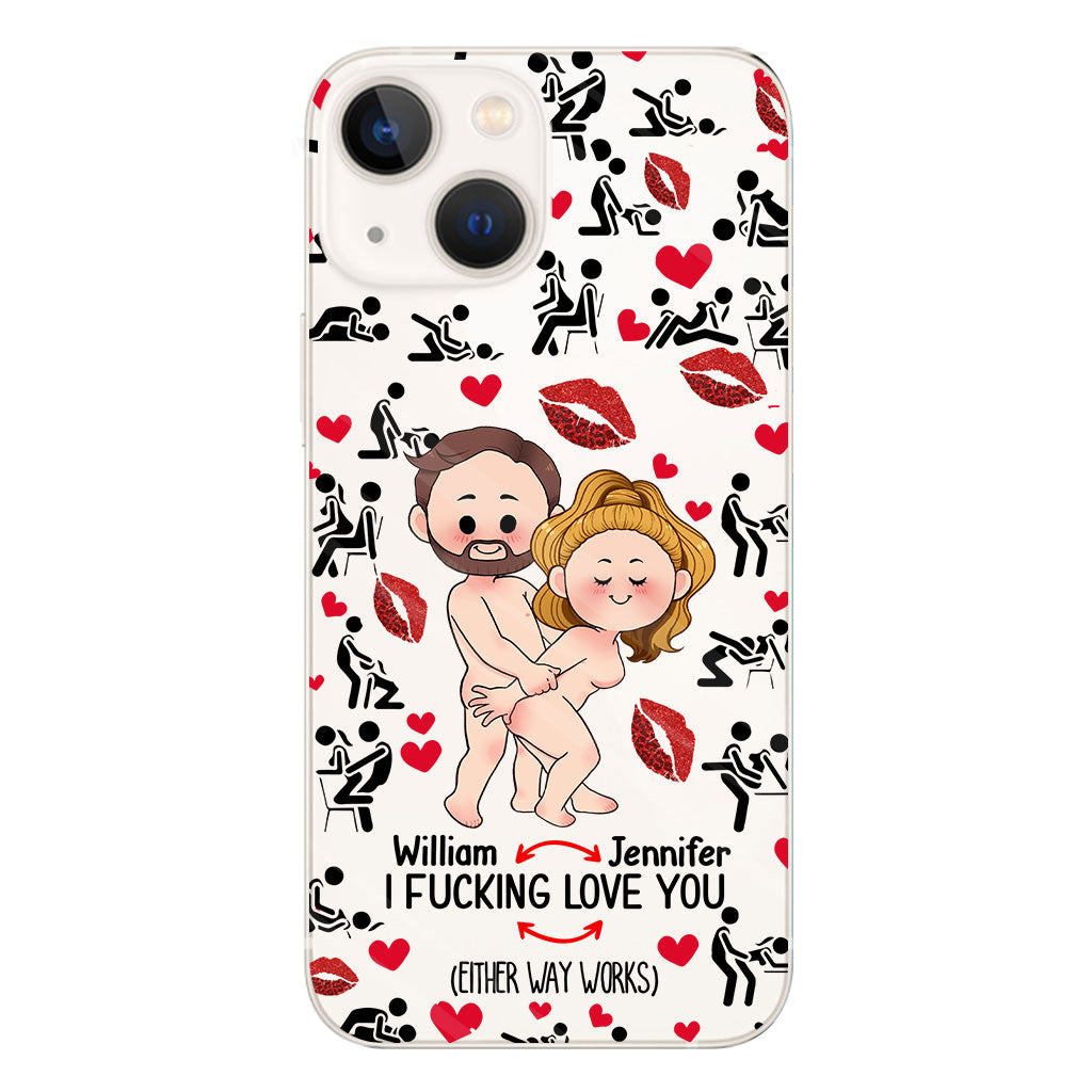 Je t'aime - cadeau pour mari, femme, petit ami, petite amie - Coque de téléphone transparente personnalisée