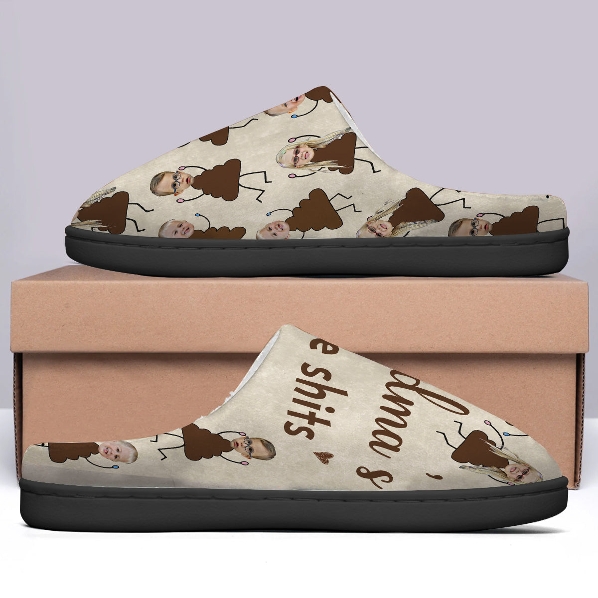 Les petits cons de grand-mère - Cadeau pour grand-mère - Pantoufles personnalisées