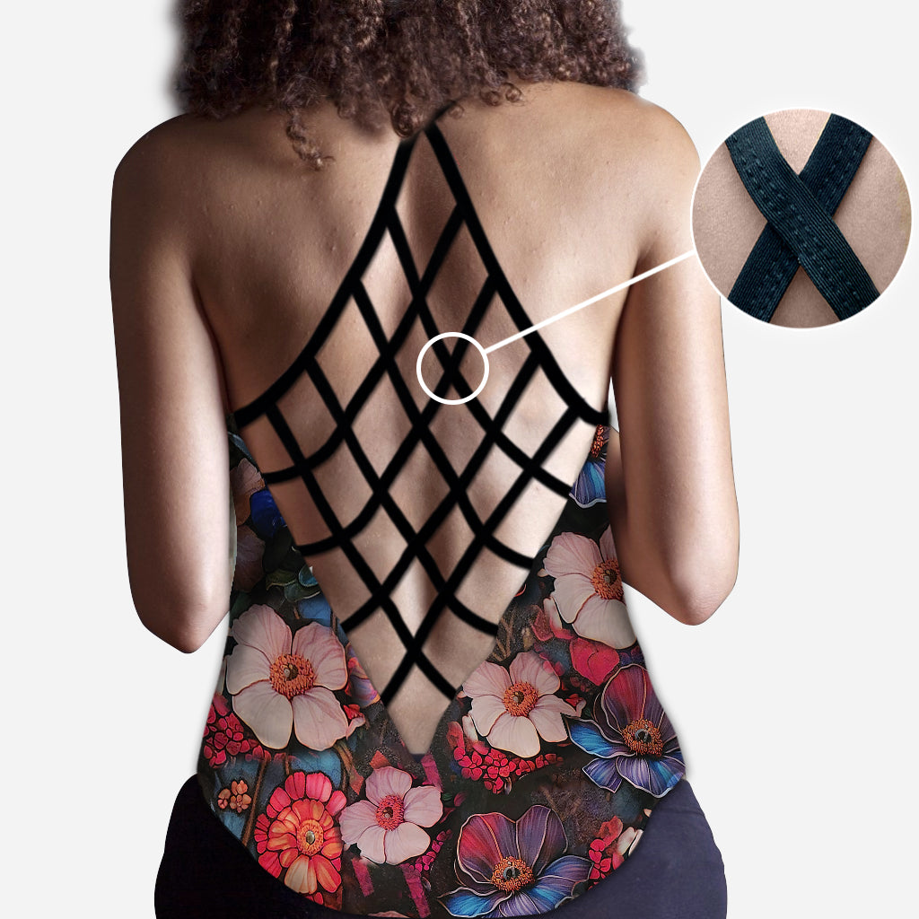 Débardeur personnalisé à motif tête de mort et croix