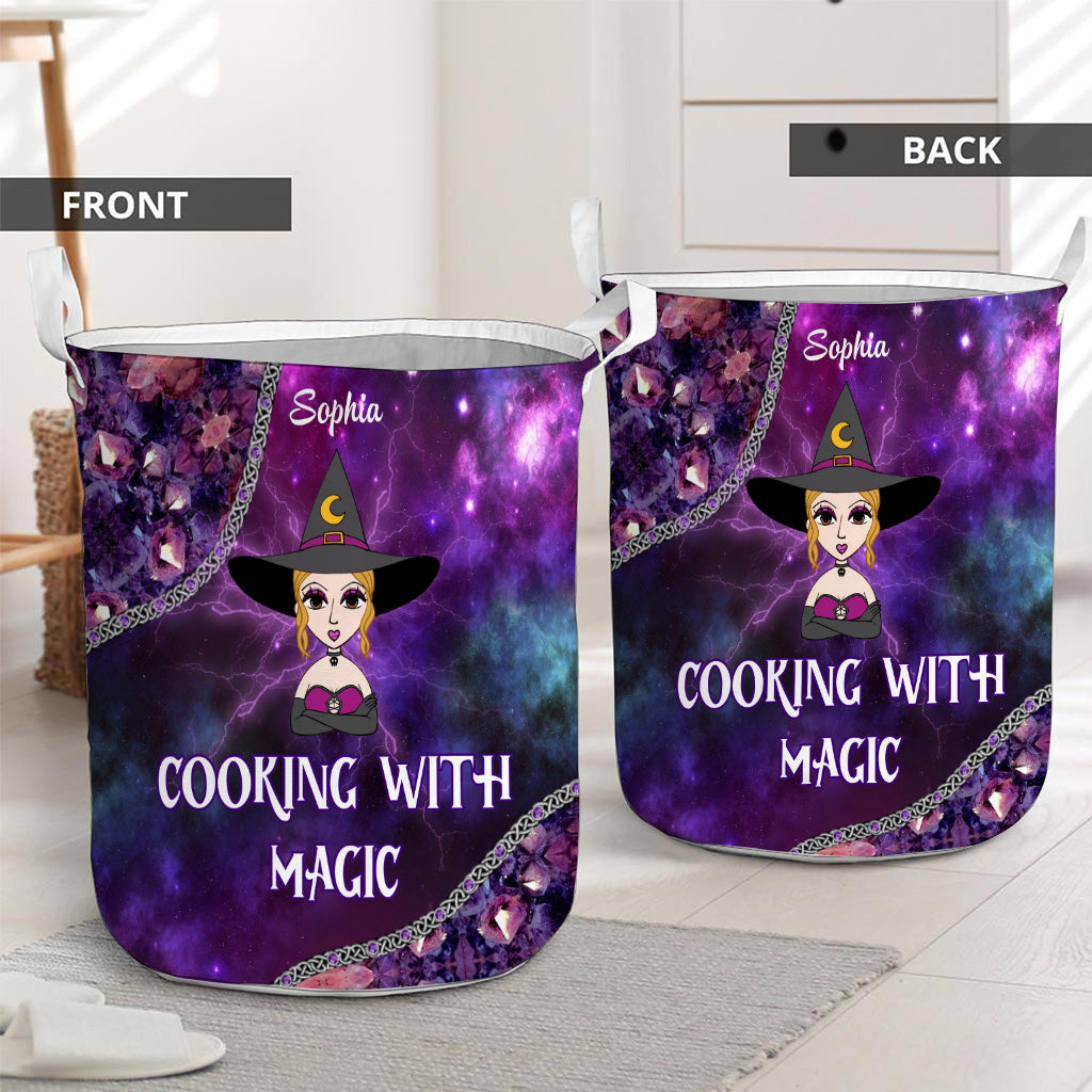 Cooking With Magic - Personalized Witch Storage Basket