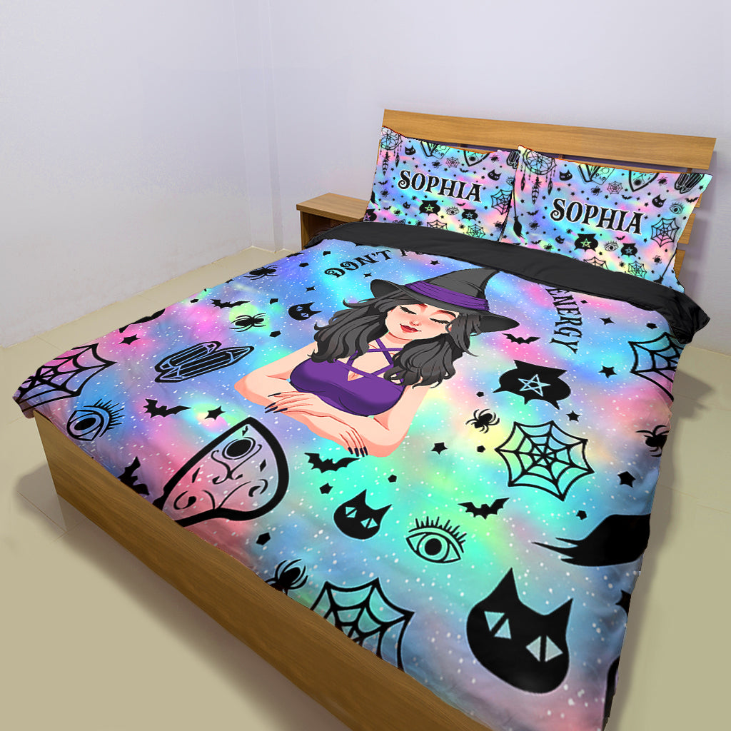 Don't F With My Energy - Personalized Witch Bedding Set