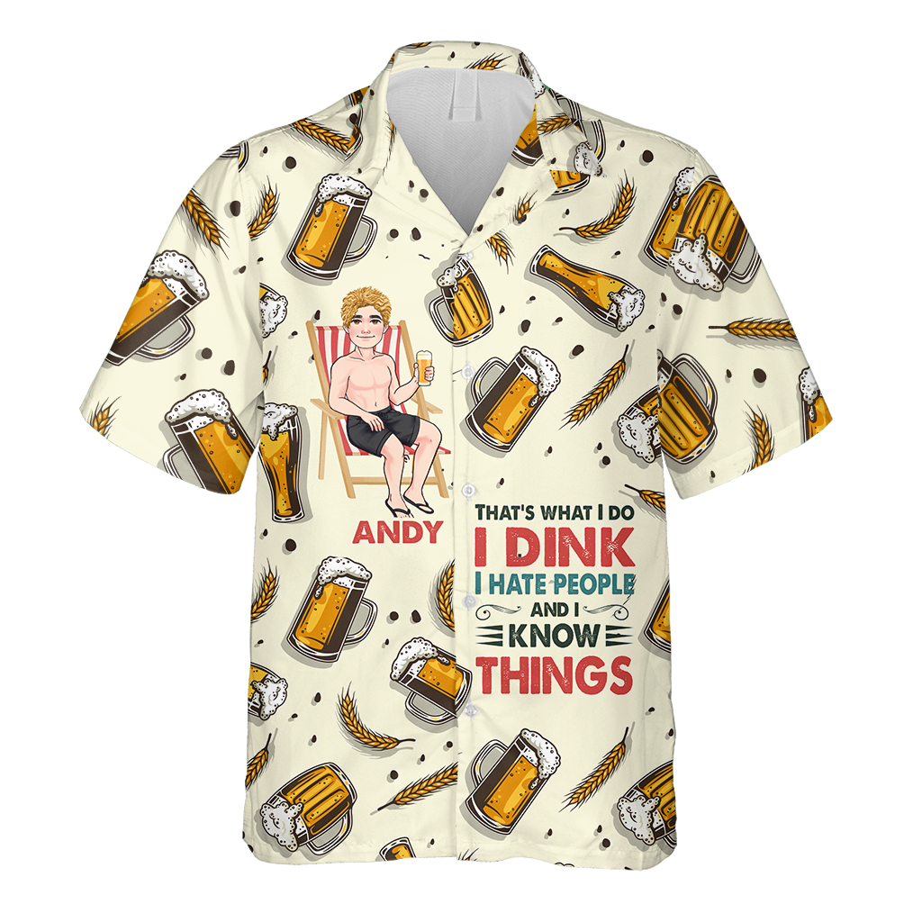 C'est ce que je fais - Chemise hawaïenne personnalisée pour amoureux de la mer