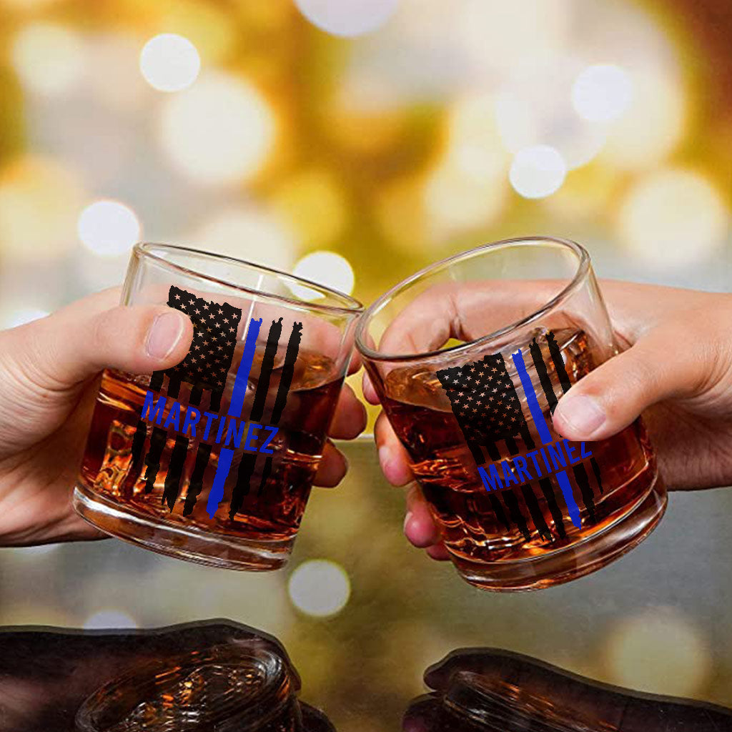 Policier - Verre à roche personnalisé Policier