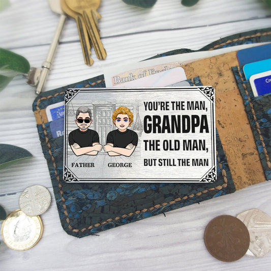 Tu es le meilleur ! – Cadeau pour papa, grand-père, oncle, mari – Carte personnalisée à glisser dans un portefeuille