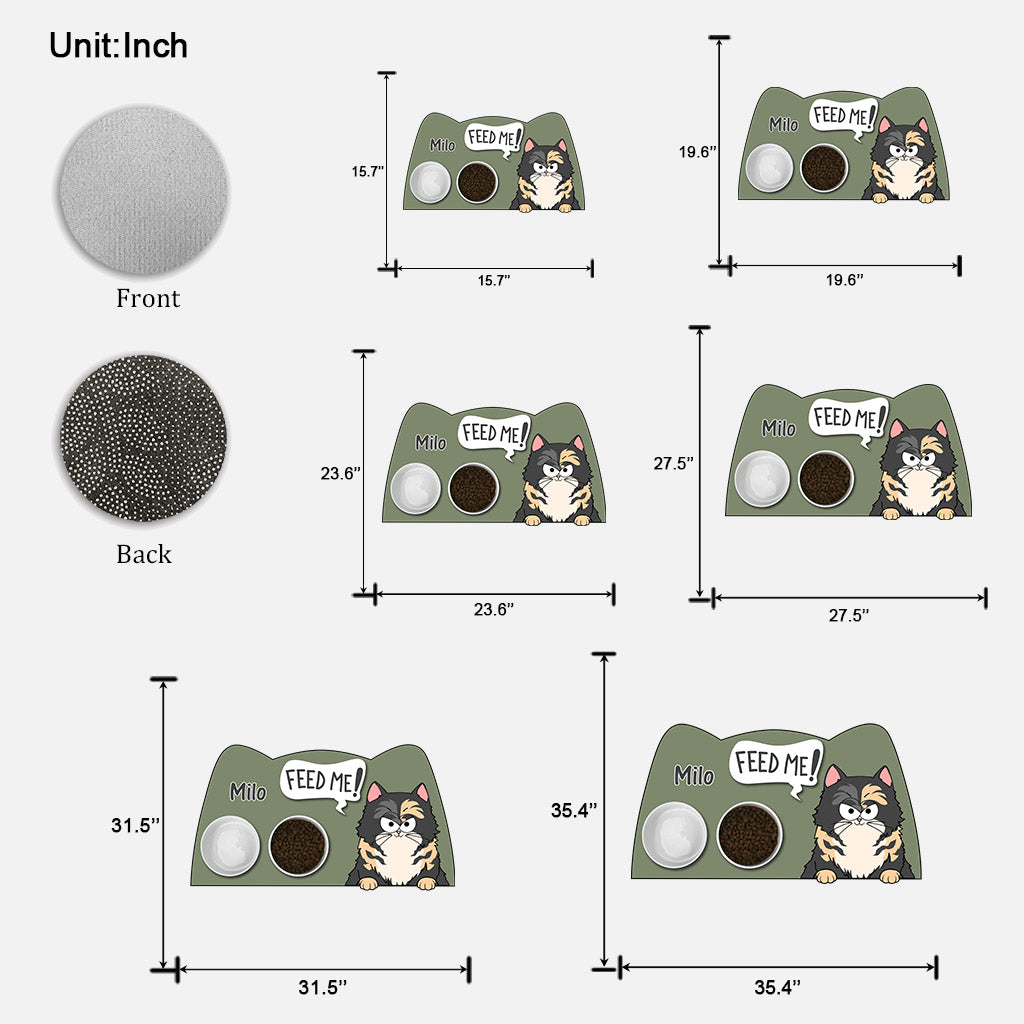 Feed Me! - Personalized Dog Shaped Doormat