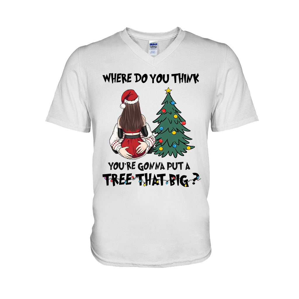 Bend Over I'll Show You Where To Put That Big Tree - Personalized Couple T-shirt And Hoodie