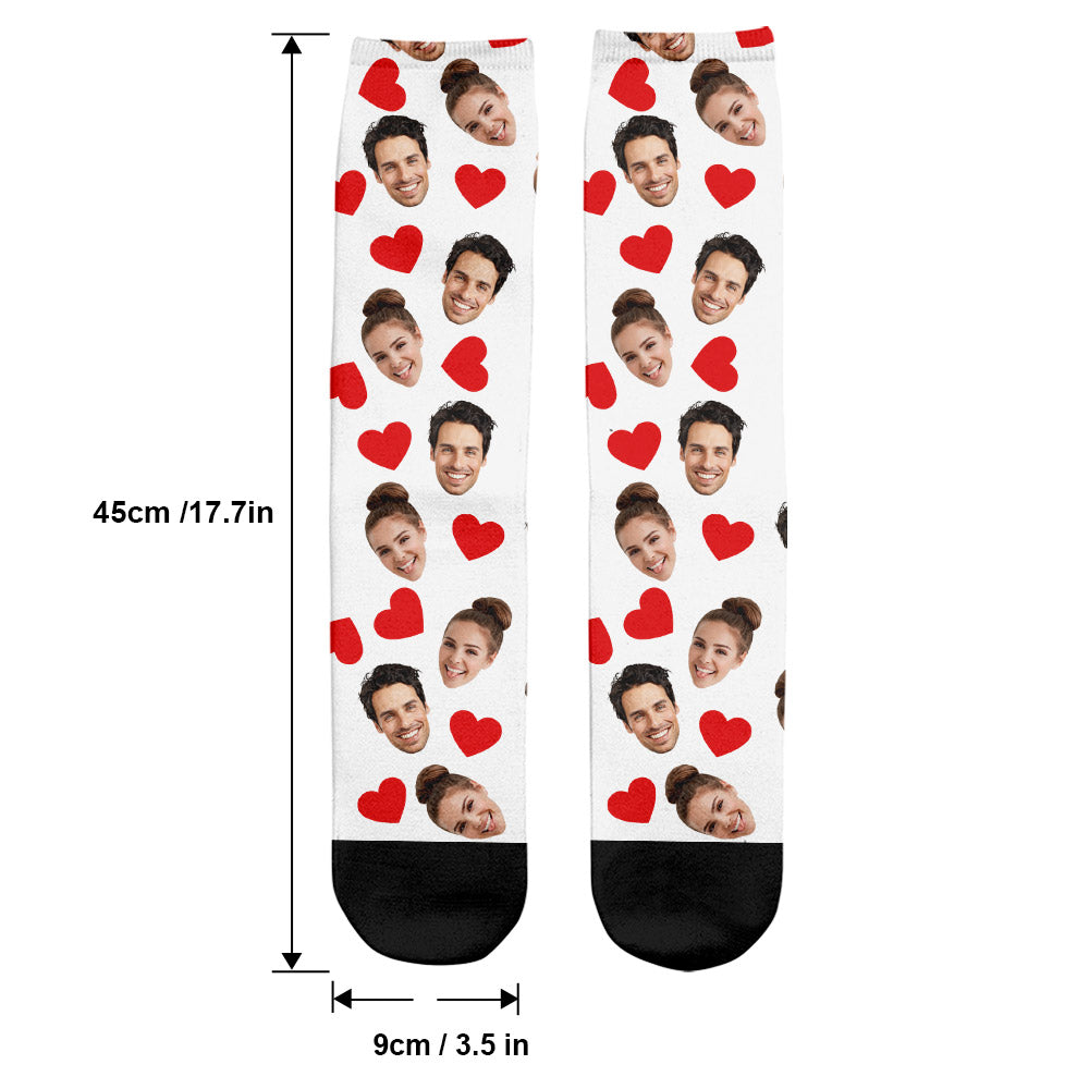 Chaussettes personnalisées pour couples avec motif d'icônes amusantes