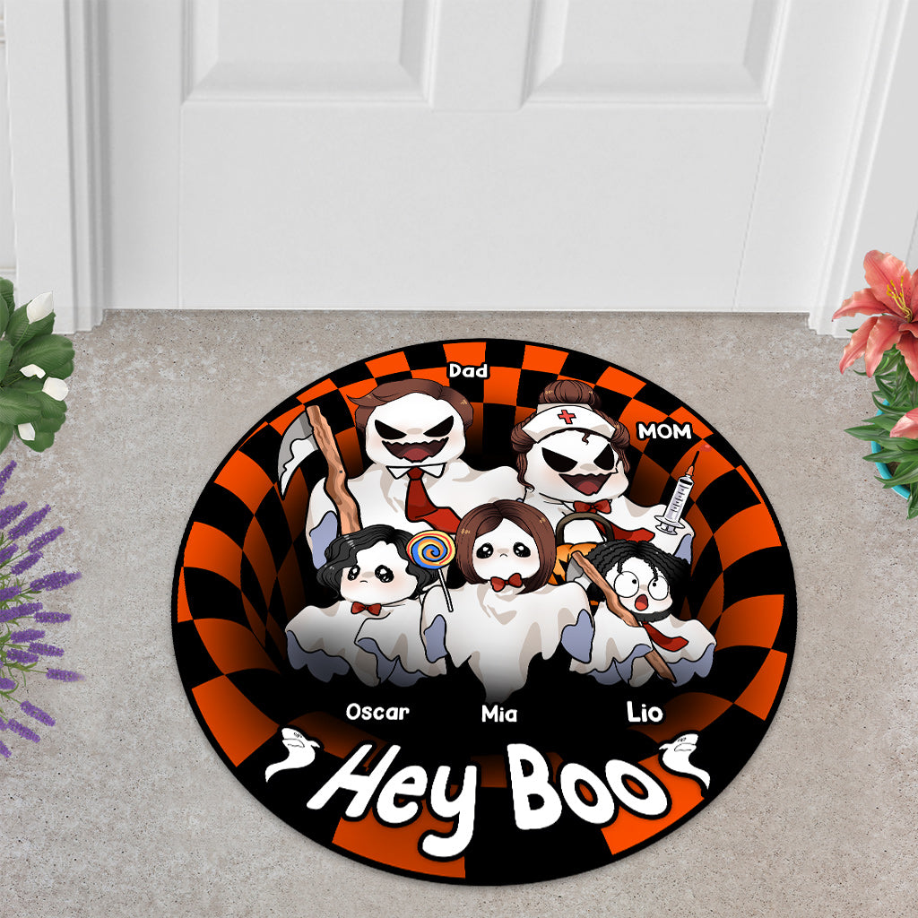 Happy Halloween - Personalized Family Shaped Doormat
