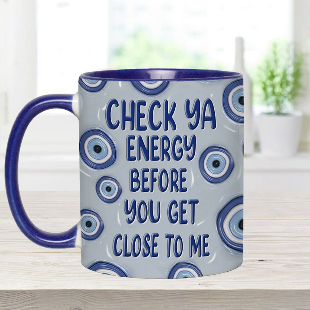 Check Ya Energy - Personalized Witch Accent Mug