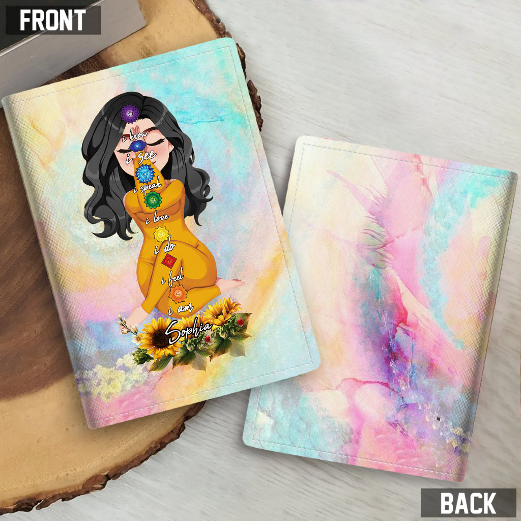 Lâchez prise - Porte-passeport de yoga personnalisé