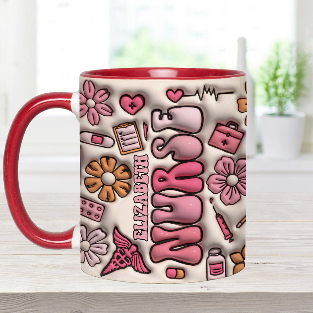Vie d'infirmière gonflée à bloc - Mug personnalisé pour infirmière