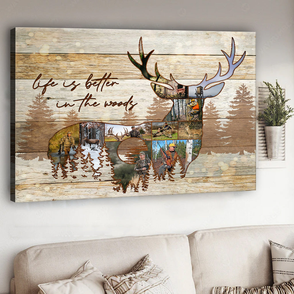 La vie est plus belle dans les bois - Toile et affiche de chasse personnalisées