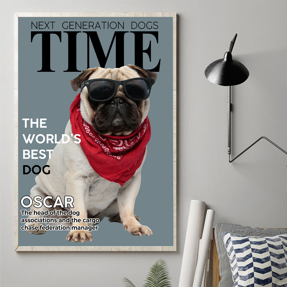 Le meilleur chien du monde - Toile et affiche personnalisées pour chiens
