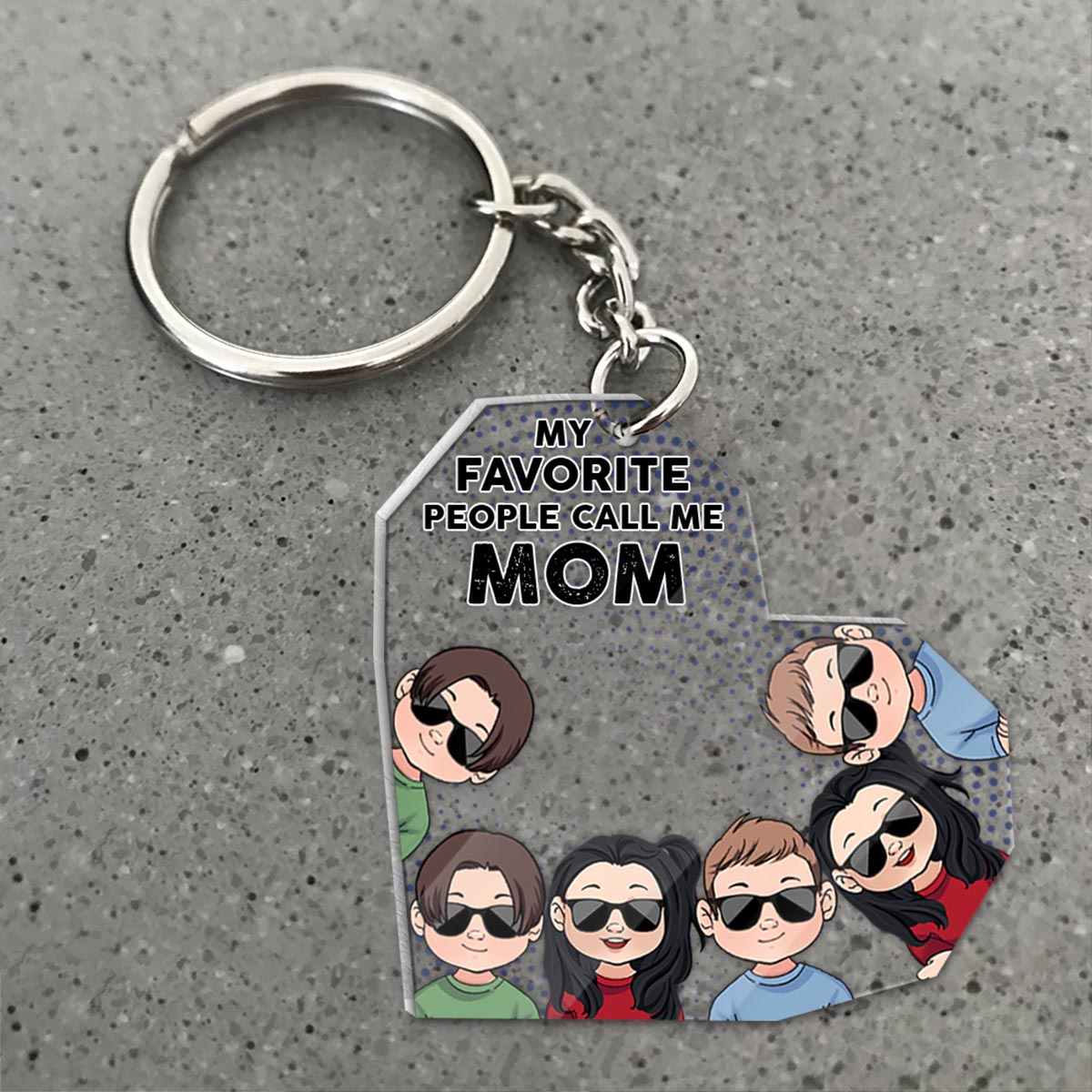 My Favorite People - Gift for grandpa, dad, mom, grandma, uncle, aunt, brother, sister - Personalized Keychain
