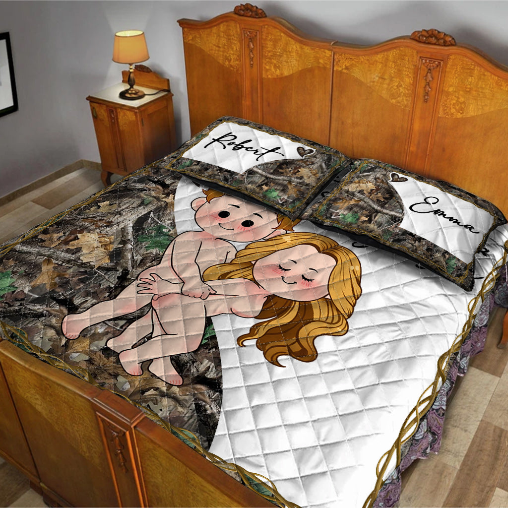 Aime-moi comme tu aimes la saison de la chasse - Ensemble de courtepointe de chasse personnalisé
