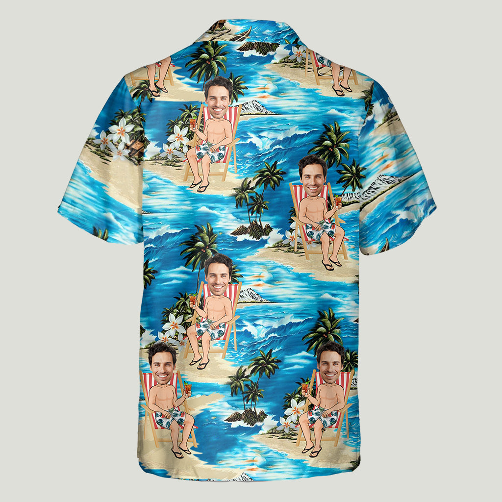 Chemise hawaïenne personnalisée « Beach Please » pour les amoureux de la mer