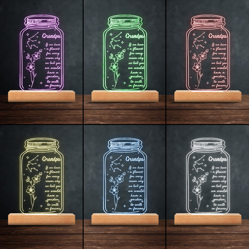 Si j'avais une étoile : Fleur de naissance et signe du zodiaque - Cadeau pour maman, grand-mère, fille, épouse, petite amie, papa, grand-père, petit ami, mari - Plaque lumineuse personnalisée