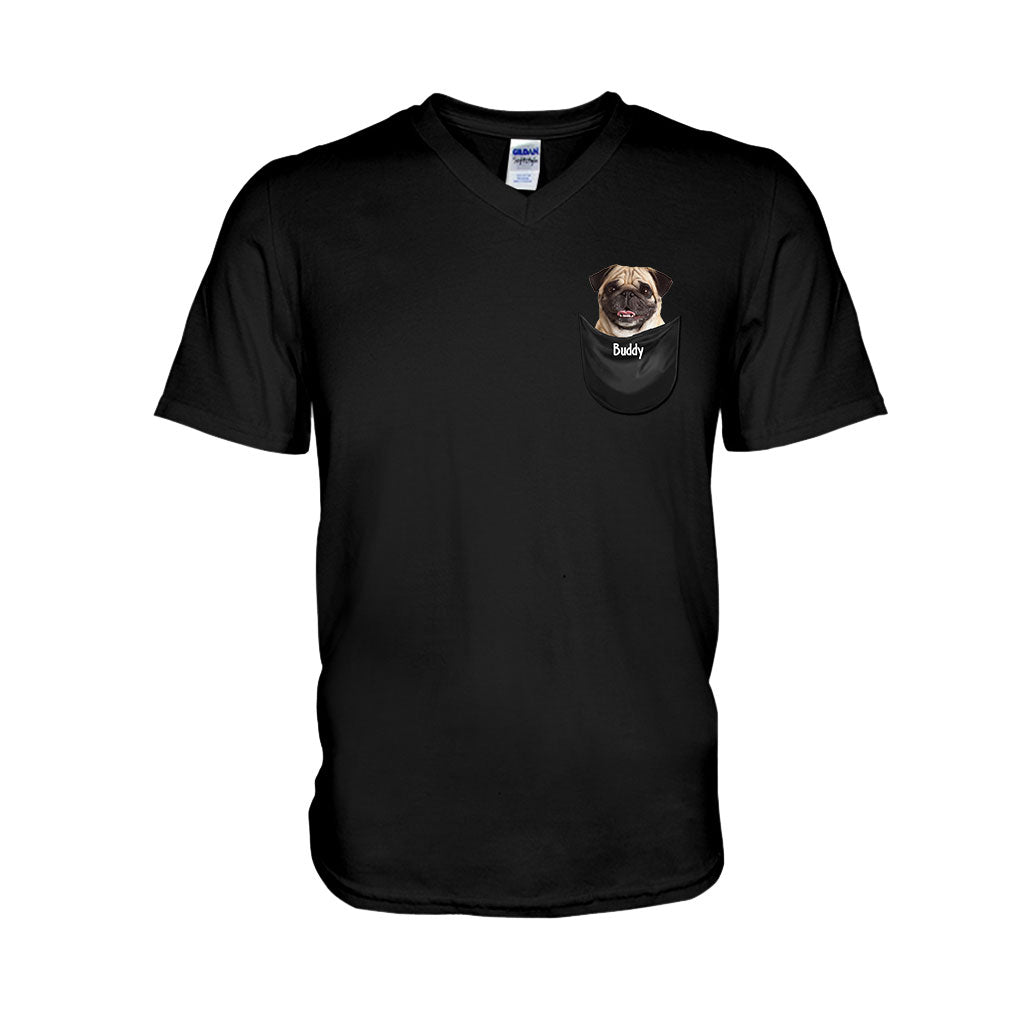 Cute Pet In The Pocket - Personalized Dog T-shirt And Hoodie
