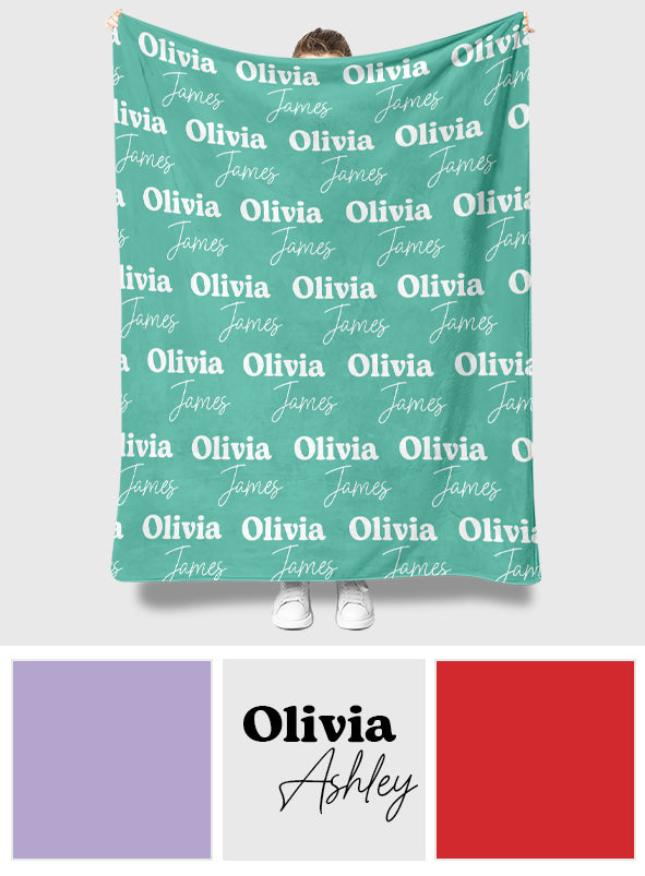 Custom Name Pattern - Personalized Bestie Blanket